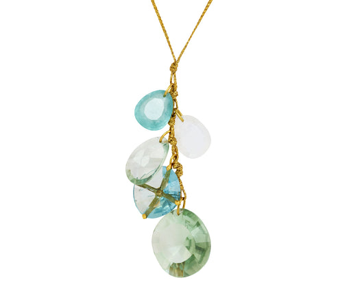 Mixed Blues Koh-I-Noor Large Cluster Necklace
