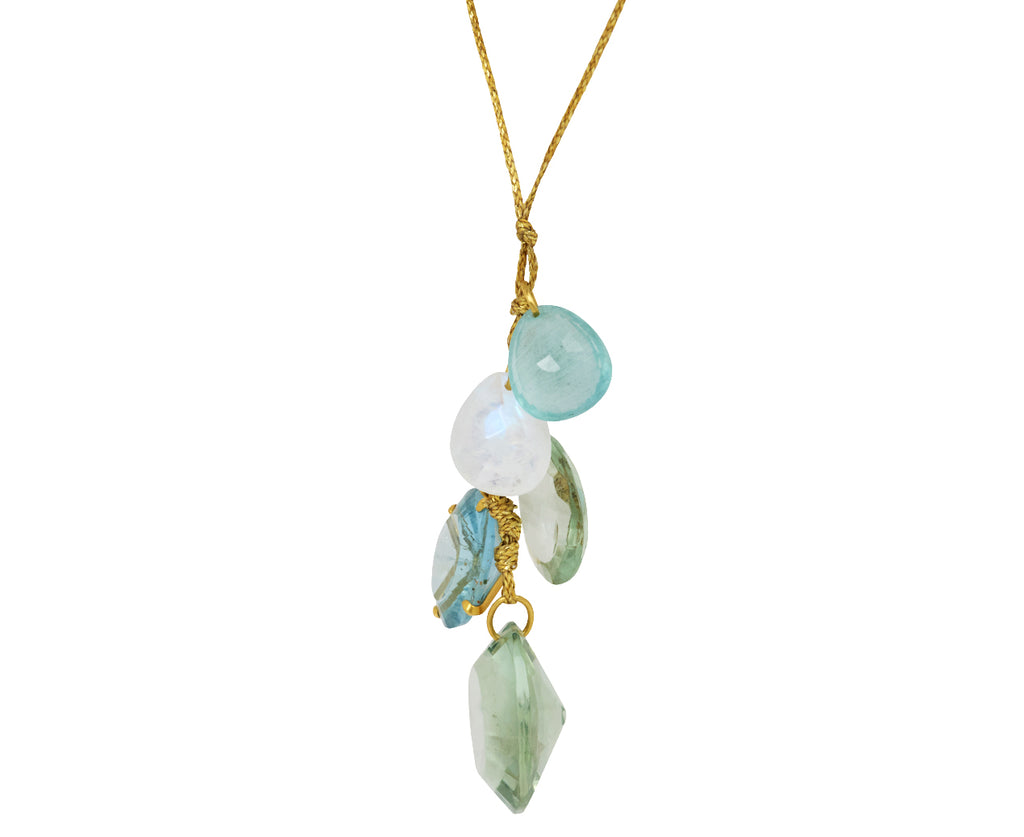 Mixed Blues Koh-I-Noor Large Cluster Necklace