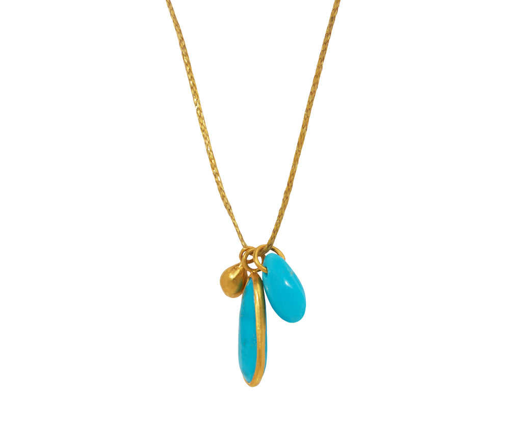 Pippa Small Hathor Turquoise Colette Pendant Necklace - side