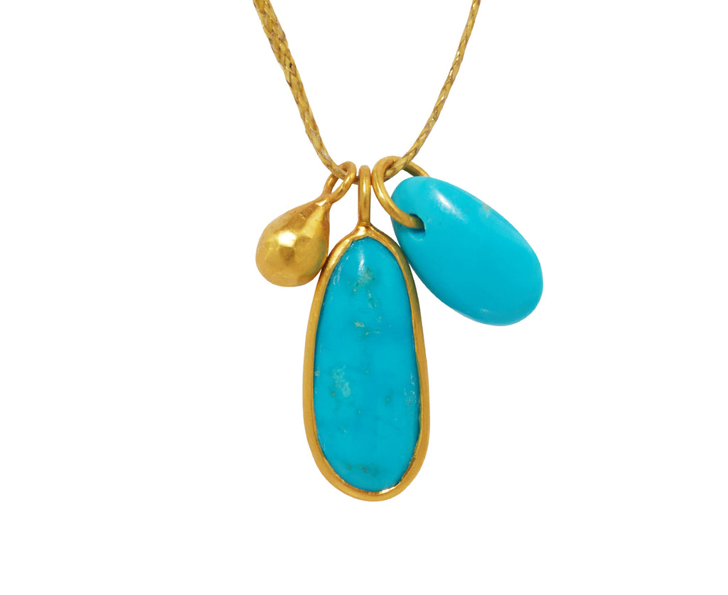 Pippa Small Hathor Turquoise Colette Pendant Necklace - closeup