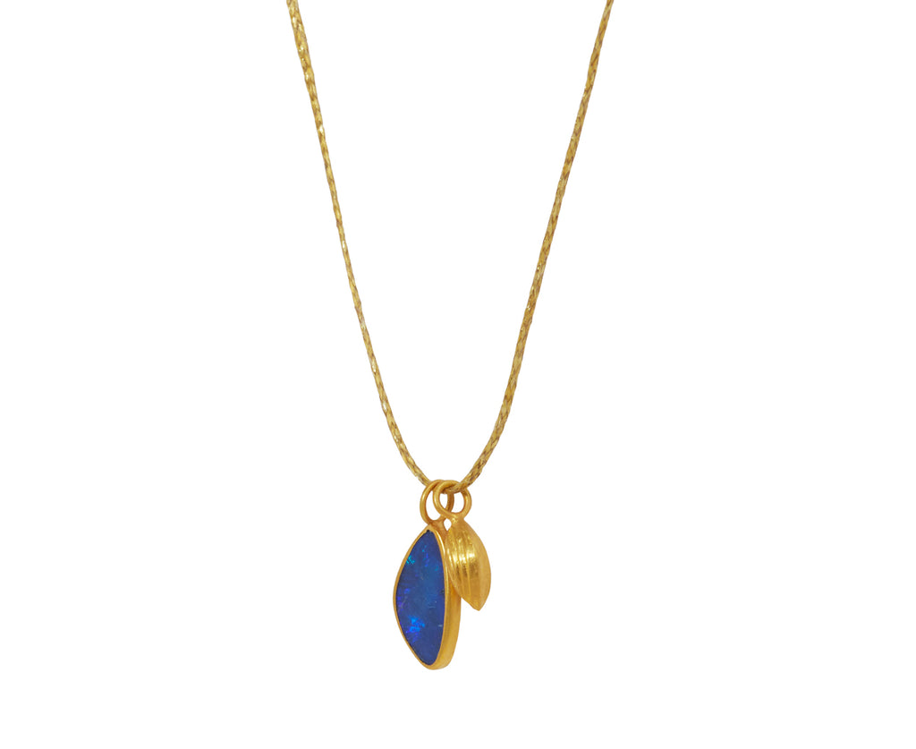 Pippa Small Alectrona Opal and Seed Colette Pendant Necklace - side