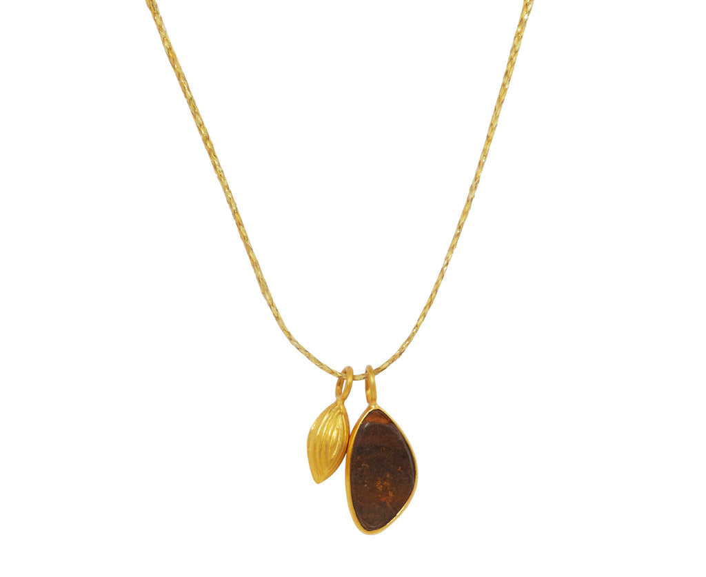 Pippa Small Alectrona Opal and Seed Colette Pendant Necklace - back