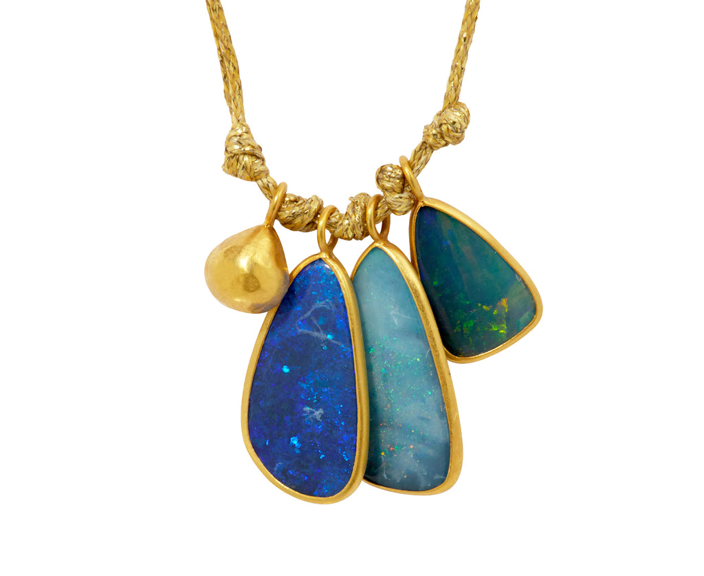 Pippa Small Alectrona Triple Colette Pendant Necklace - closeup