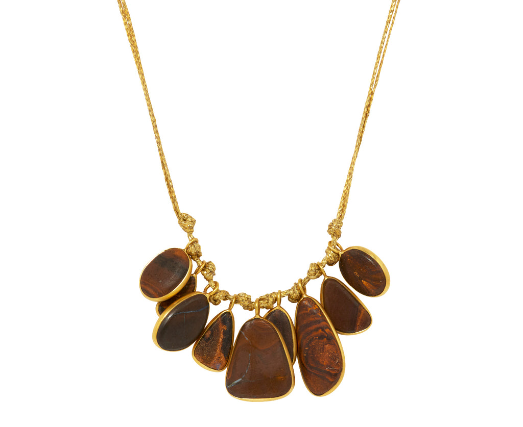 Pippa Small Alectrona Nine Opal Colette Pendant Necklace - back