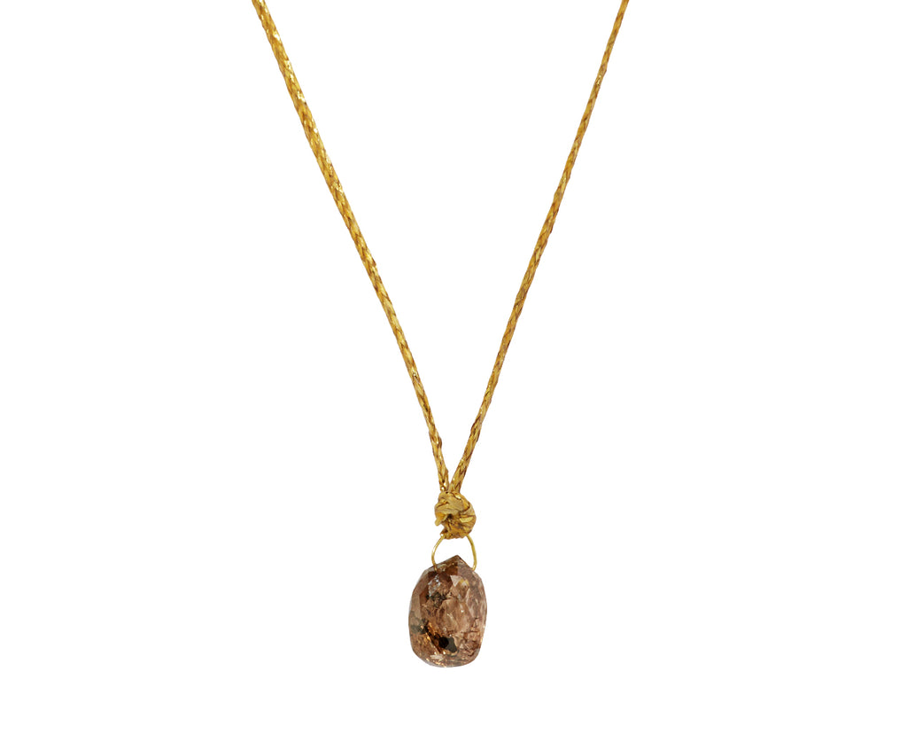 Pippa Small Zeus Drill and Loop Diamond Pendant Necklace - side