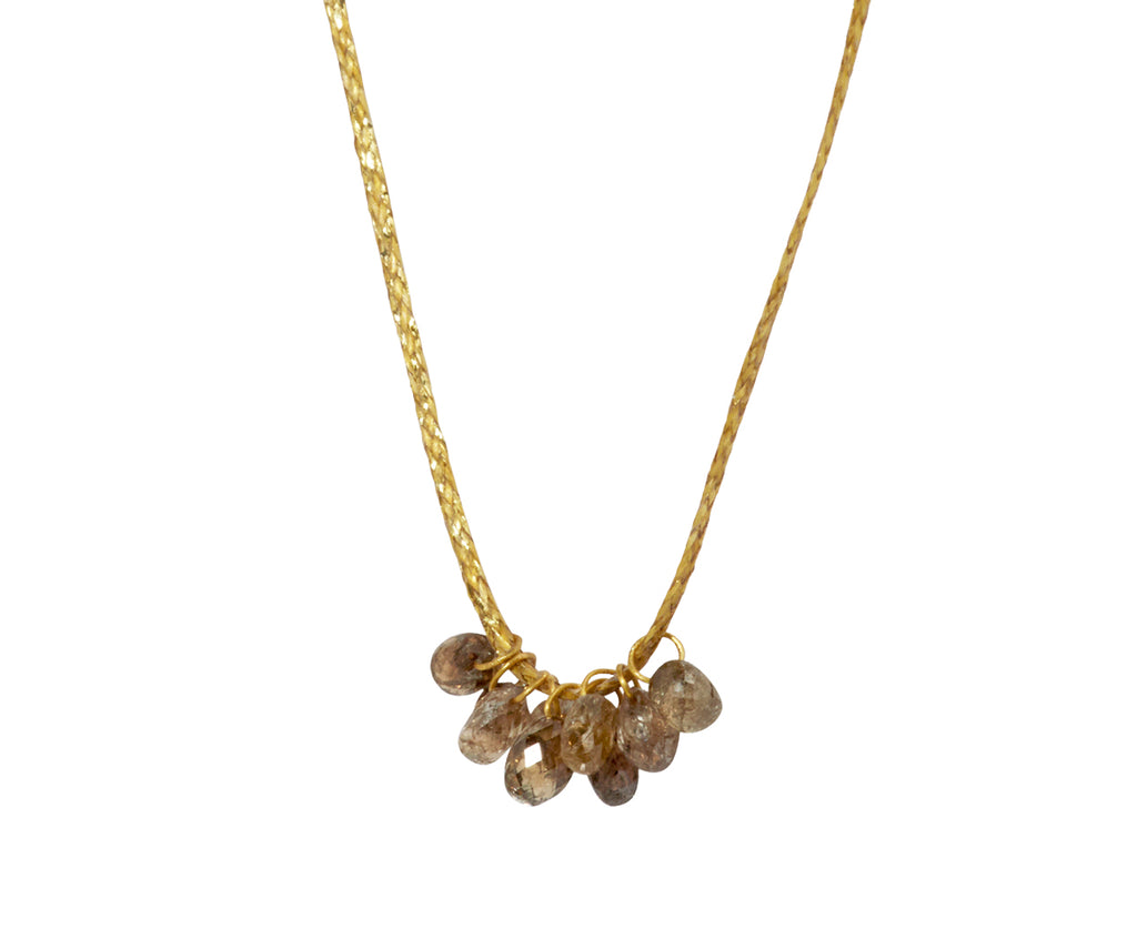 Pippa Small Zeus Drill and Loop Diamond Pendant Necklace - side