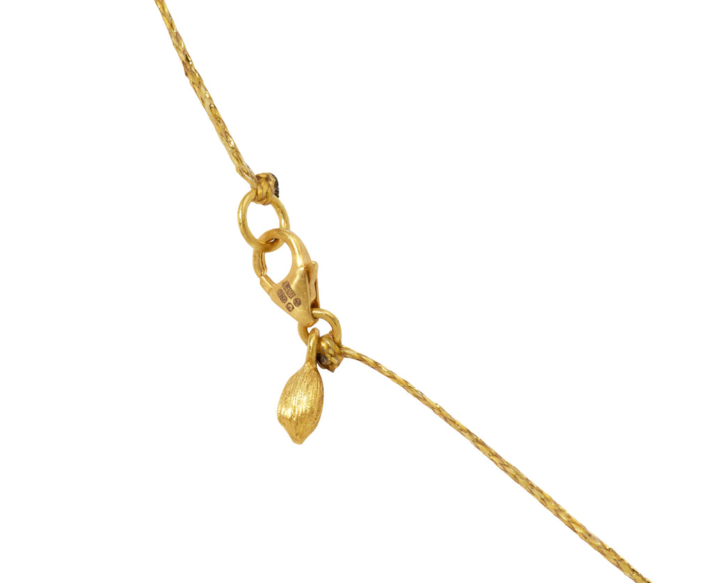 Pippa Small Zeus Drill and Loop Diamond Pendant Necklace - closure