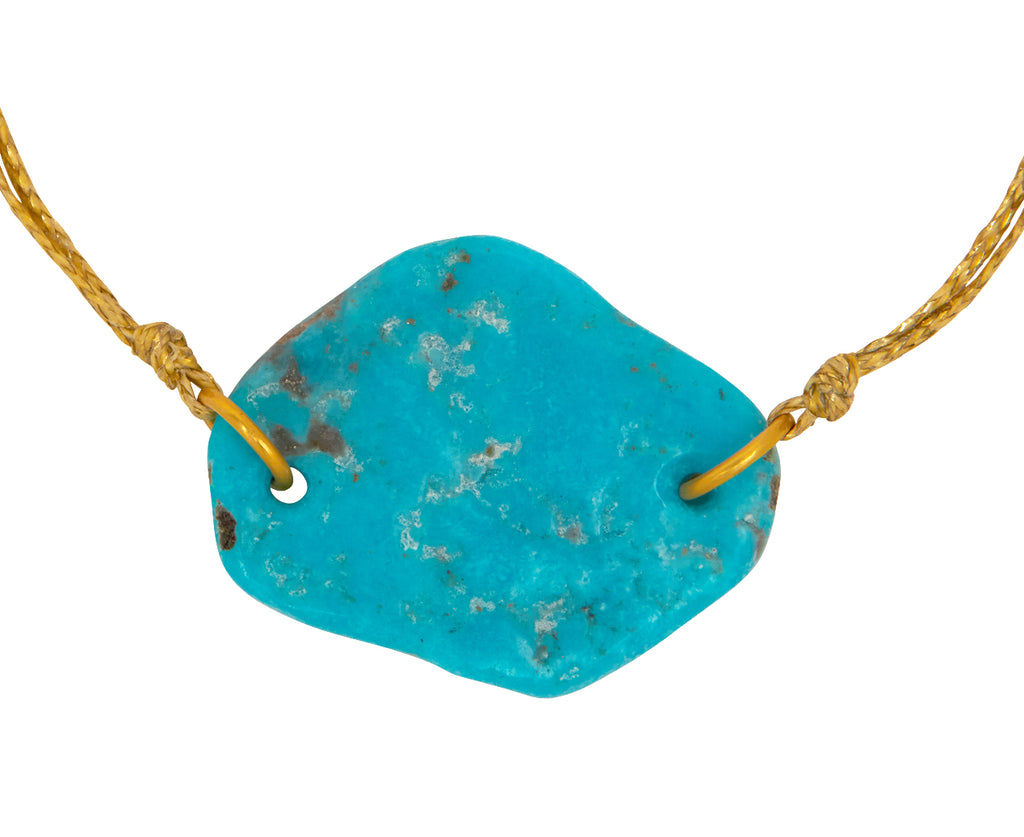 Pippa Small Hathor Turquoise Drill and Loop Bracelet - closeup