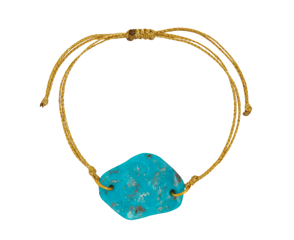 Pippa Small Hathor Turquoise Drill and Loop Bracelet - back