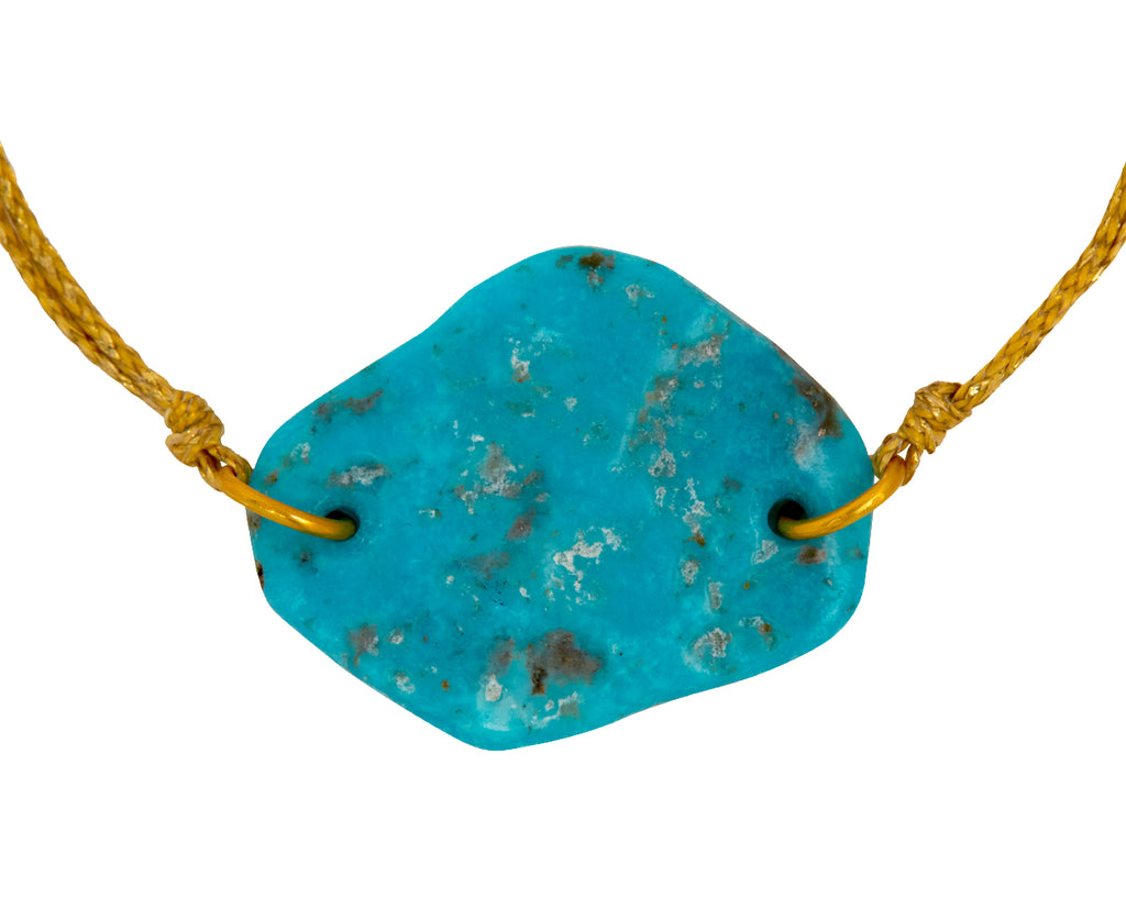 Pippa Small Hathor Turquoise Drill and Loop Bracelet - closeup