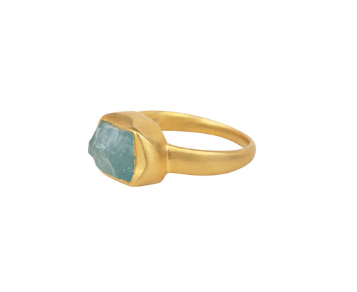 Uncut Aquamarine Metamorphic Greek Ring