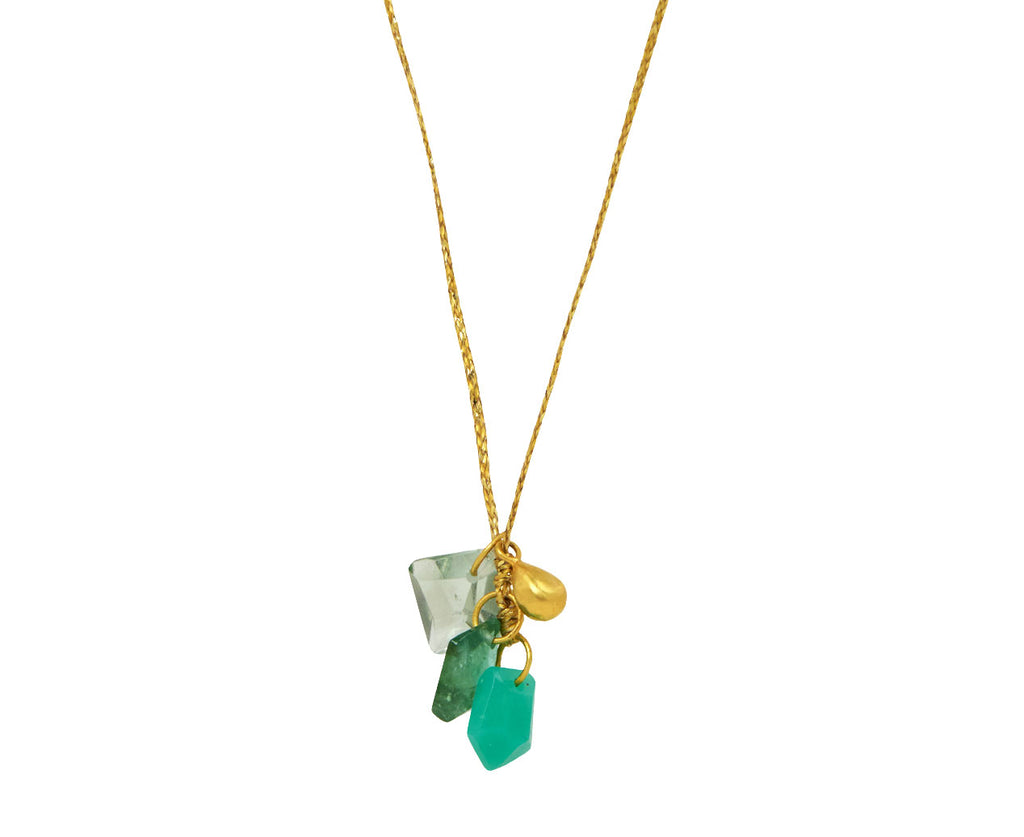 Mixed Green Cluster The Birds Lament Necklace