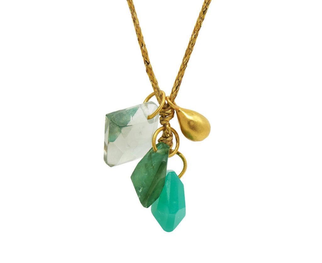 Mixed Green Cluster The Birds Lament Necklace