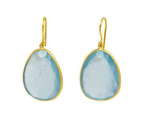 Aquamarine Cerulean Drop Earrings