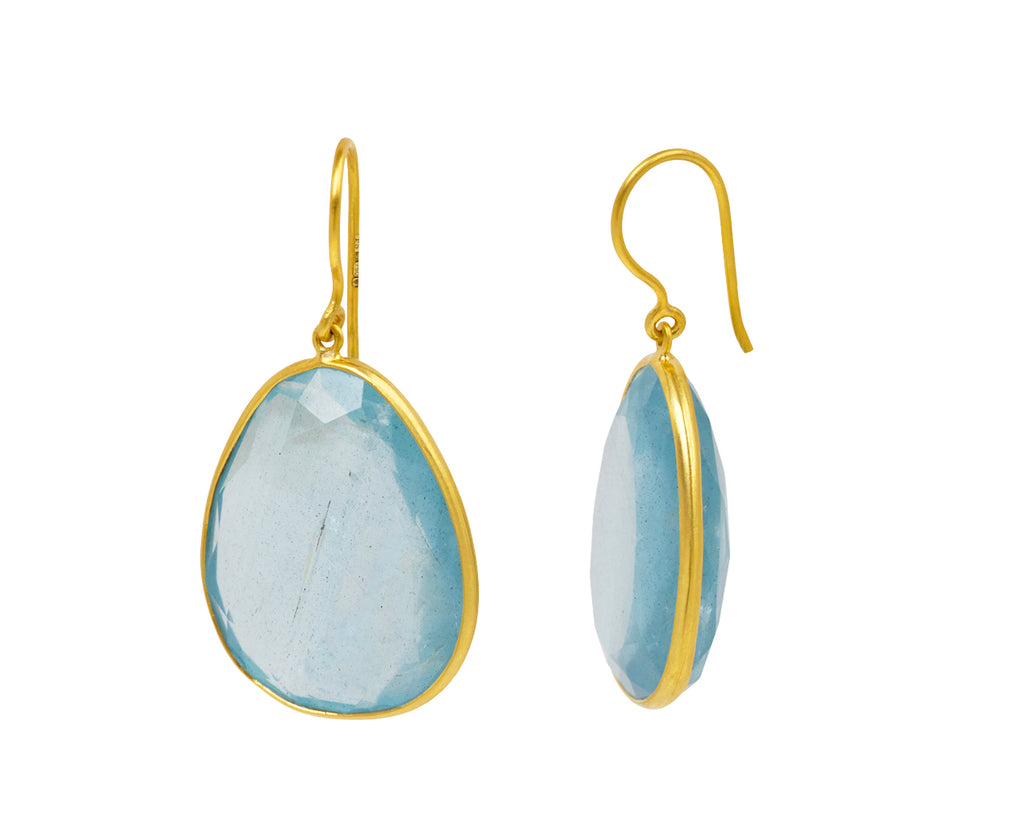 Aquamarine Cerulean Drop Earrings
