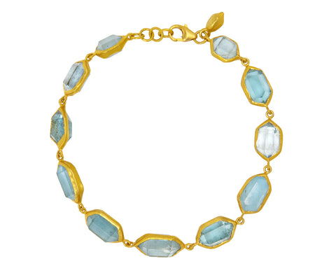 Aquamarine Cerulean Full Stone Bracelet