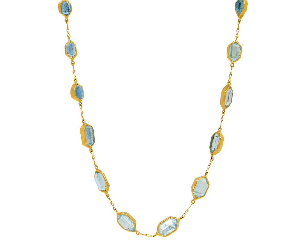 Aquamarine Cerulean Full Stone Necklace