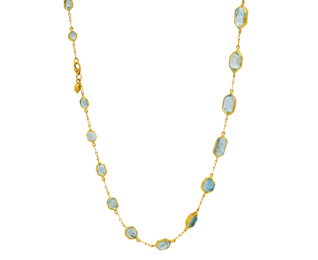 Aquamarine Cerulean Full Stone Necklace
