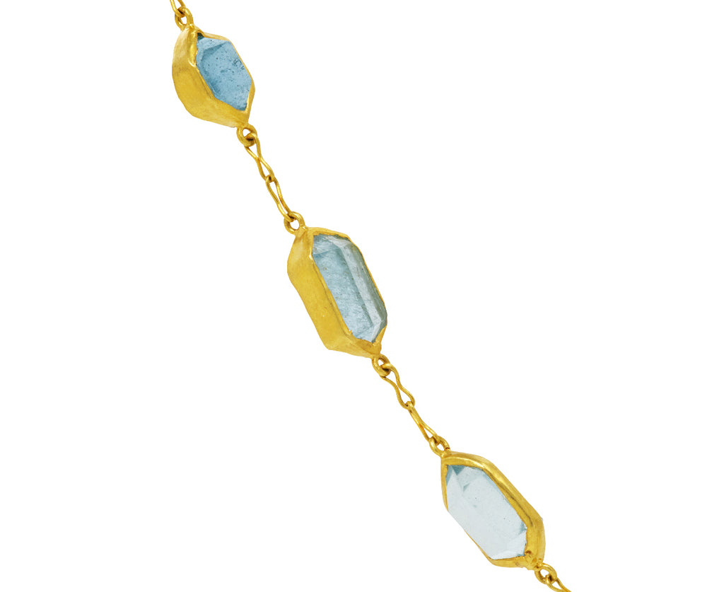 Aquamarine Cerulean Full Stone Necklace