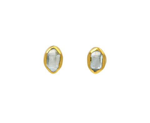 Aquamarine Cerulean Stud Earrings