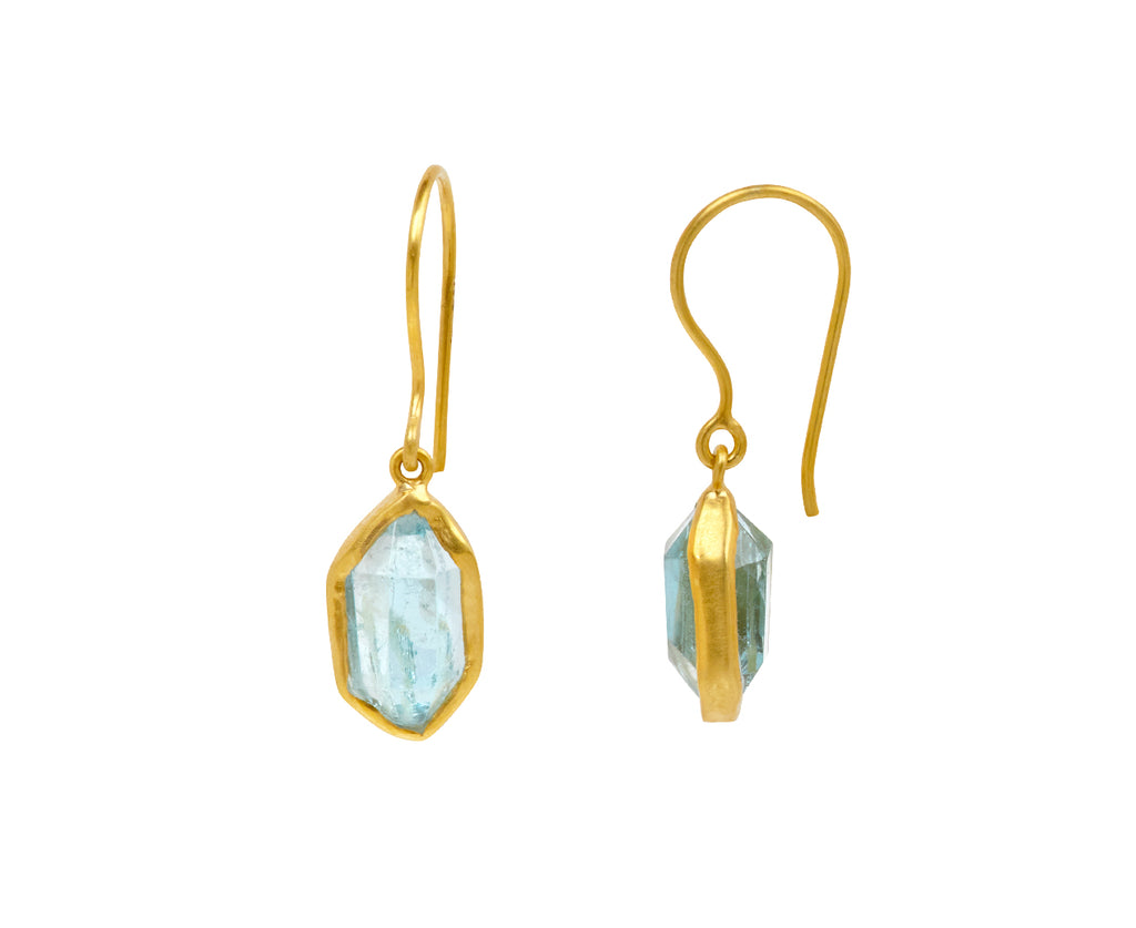 Aquamarine Cerulean Drop Earrings