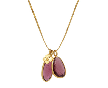 Iris Double Pink Tourmaline Pendant Necklace