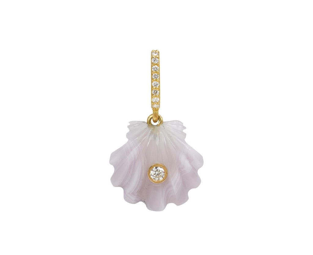 Small Lavender Laguna Agate Shell Pendant ONLY