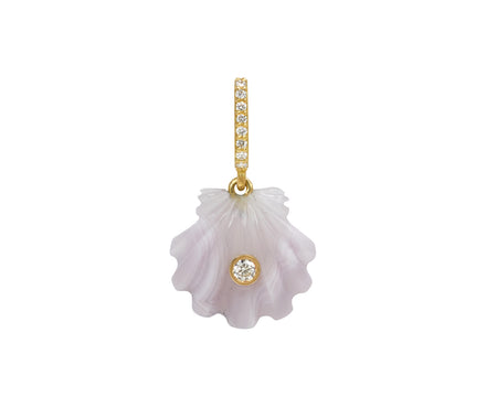 Small Lavender Laguna Agate Shell Pendant ONLY