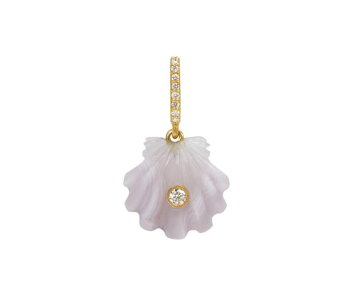 Small Lavender Laguna Agate Shell Pendant ONLY