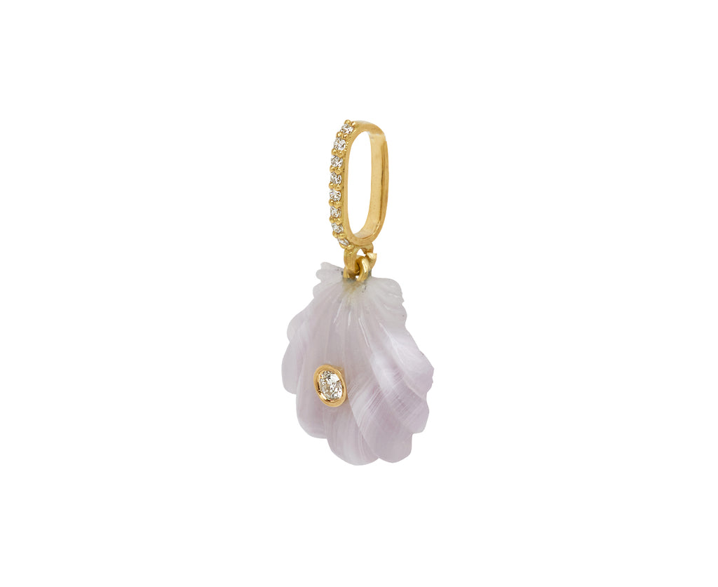 Small Lavender Laguna Agate Shell Pendant ONLY