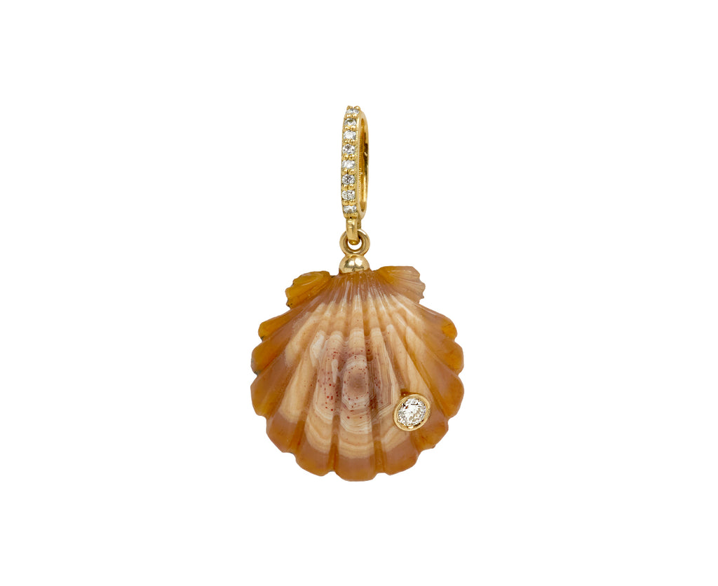 Laguna Agate Scallop Shell Pendant ONLY