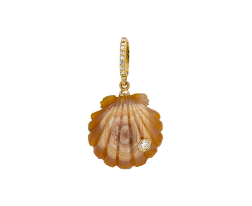 Laguna Agate Scallop Shell Pendant ONLY