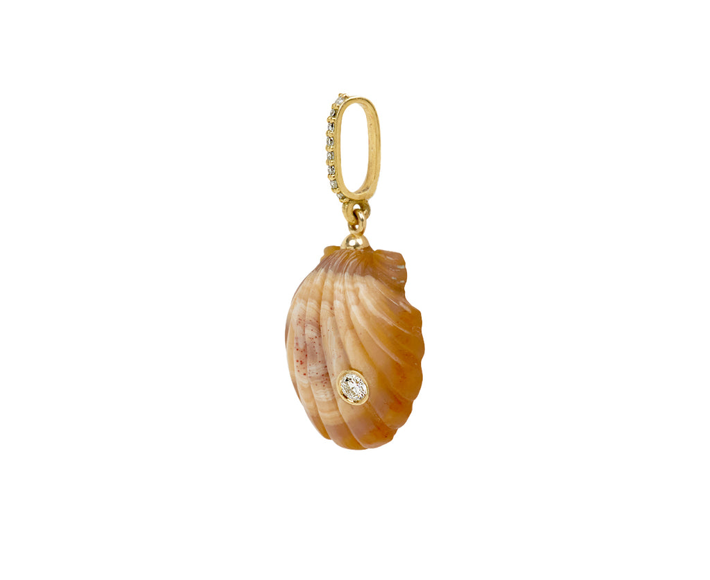 Laguna Agate Scallop Shell Pendant ONLY