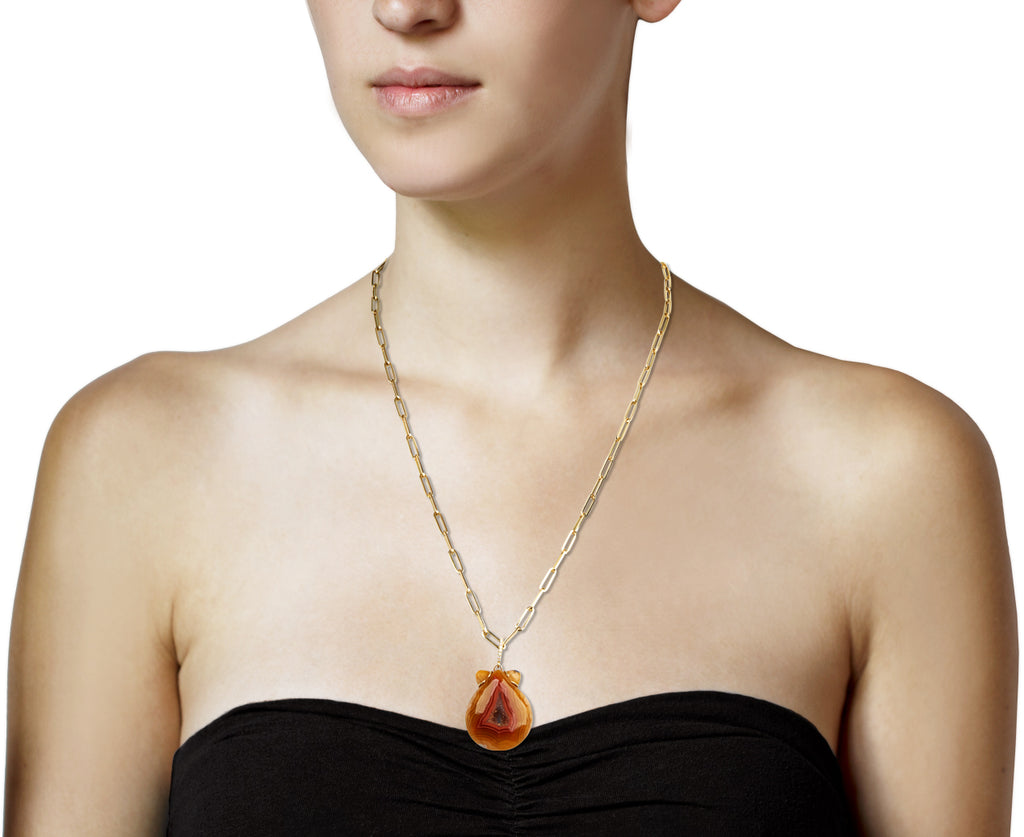 Brown Laguna Agate Pendant ONLY