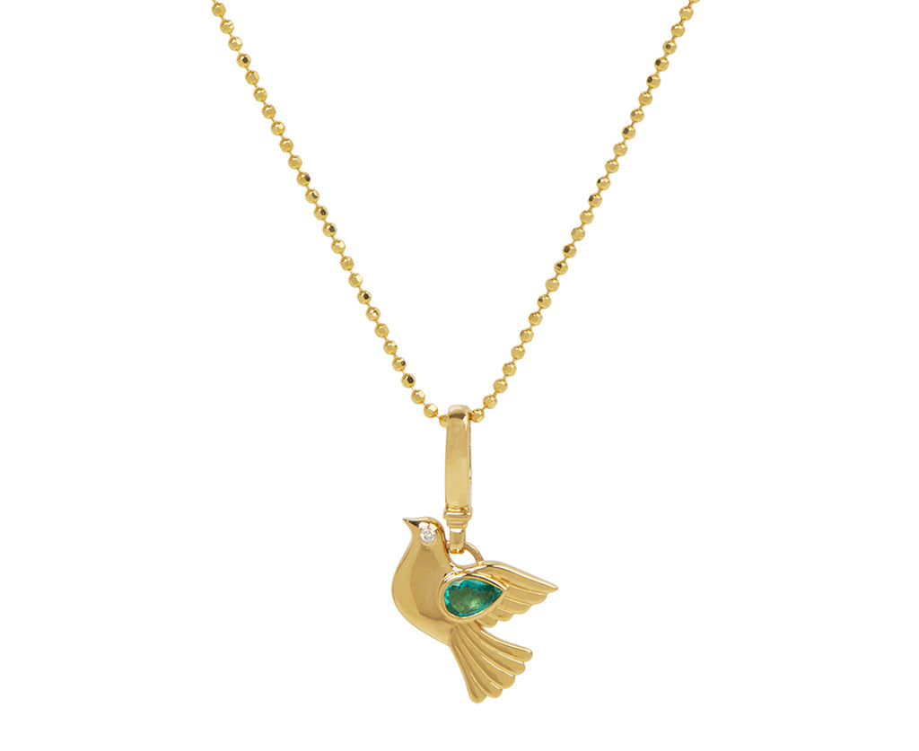 Emerald Dove Charm Pendant ONLY