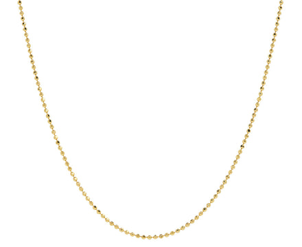 Diamond Cut Ball Chain Necklace