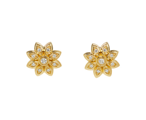 Sorellina Diamond Bloom Stud Earrings