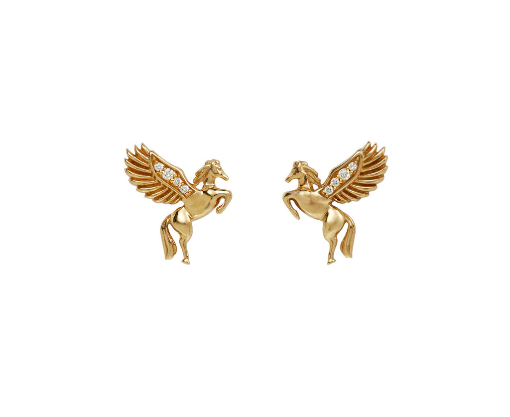 Diamond Pegasus Stud Earrings