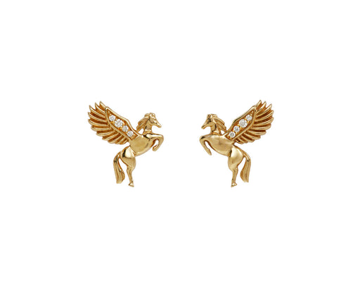 Diamond Pegasus Stud Earrings
