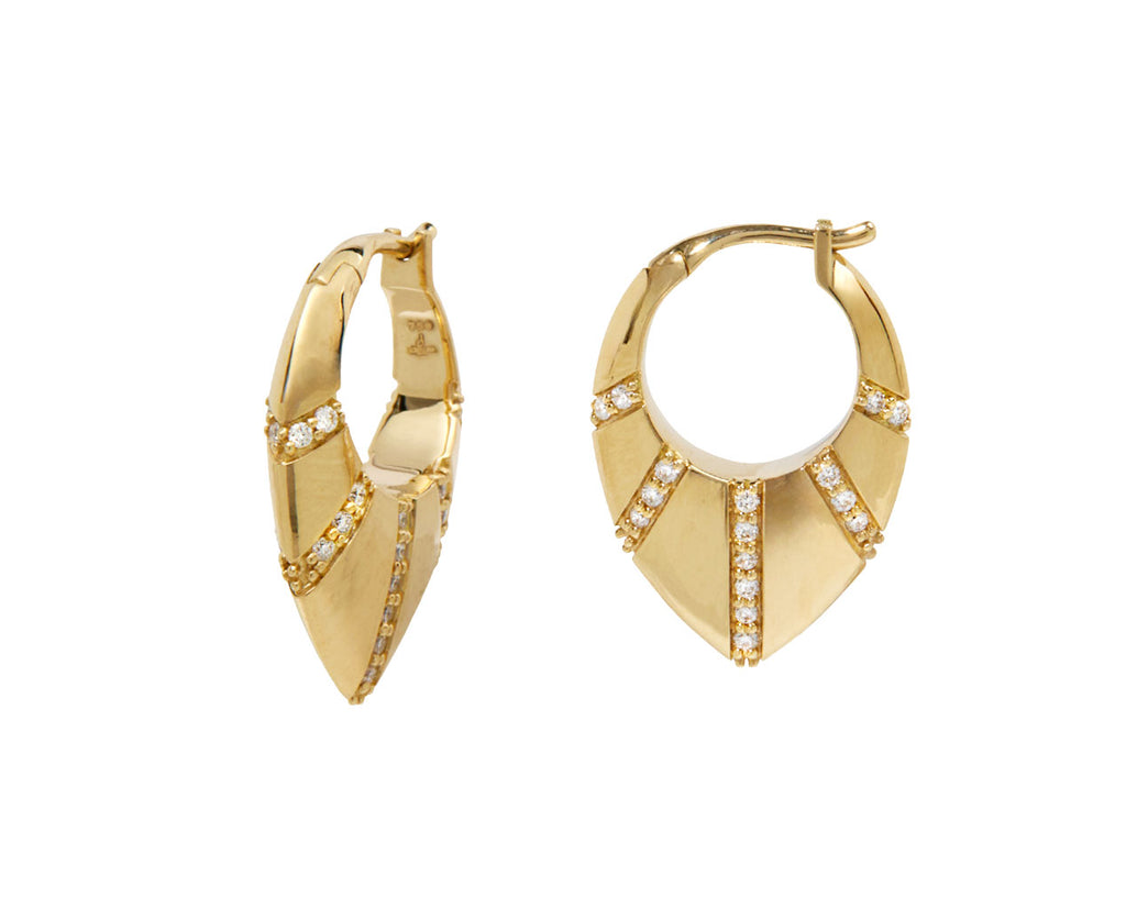 Diamond Stardust Huggie Hoop Earrings