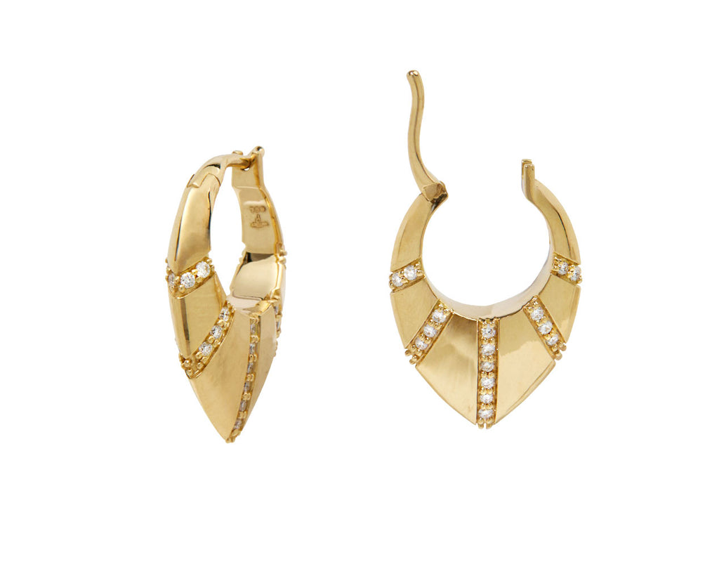 Diamond Stardust Huggie Hoop Earrings
