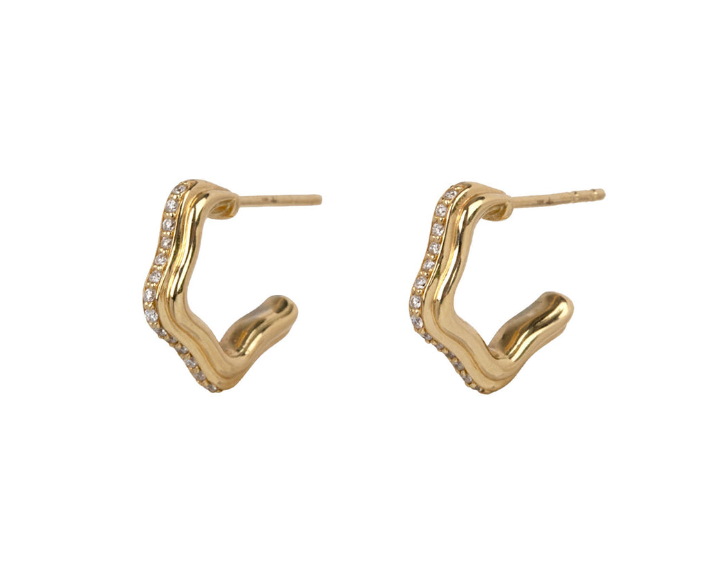 Diamond Dieci Hoop Earrings