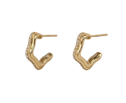 Diamond Dieci Hoop Earrings