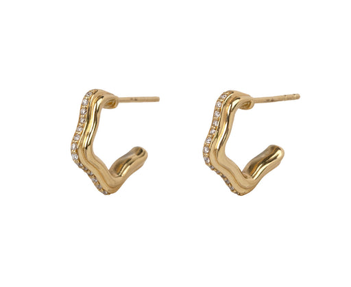 Diamond Dieci Hoop Earrings