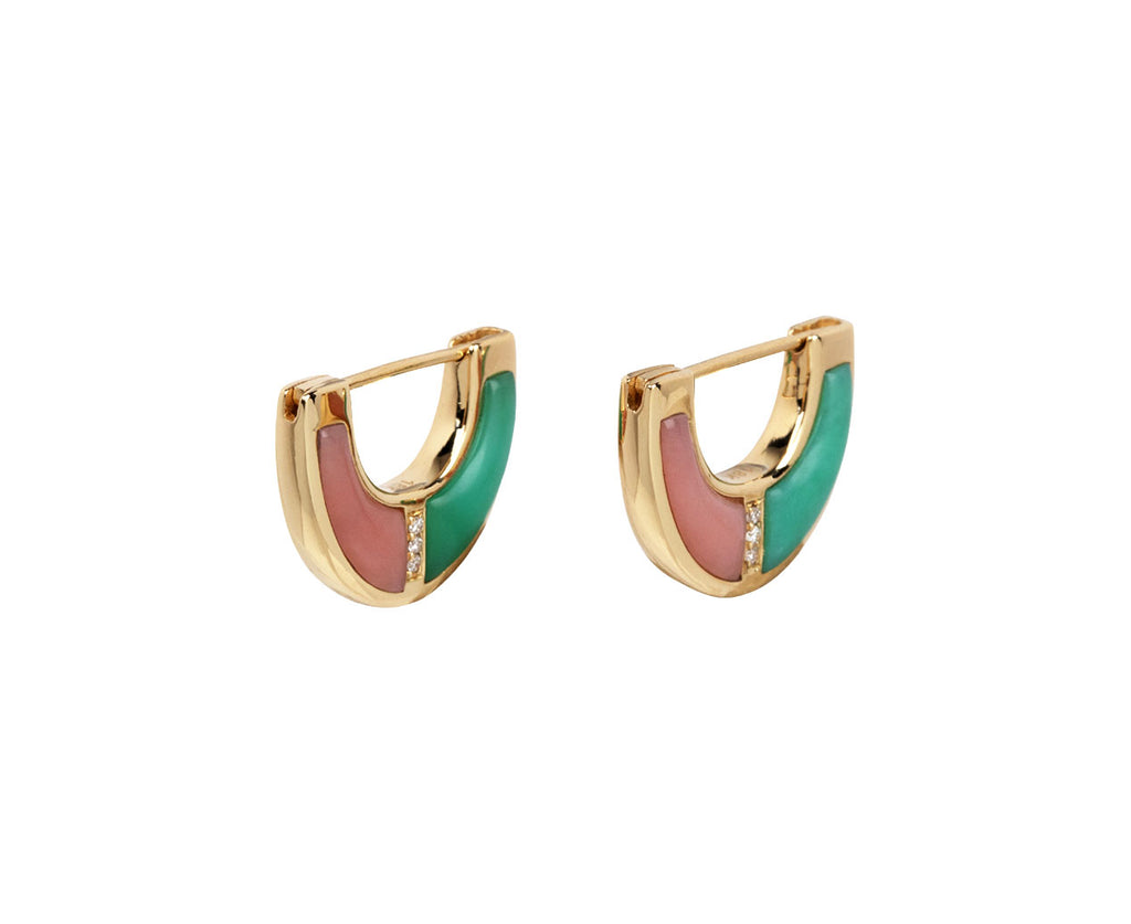 Opal inlay shop earrings