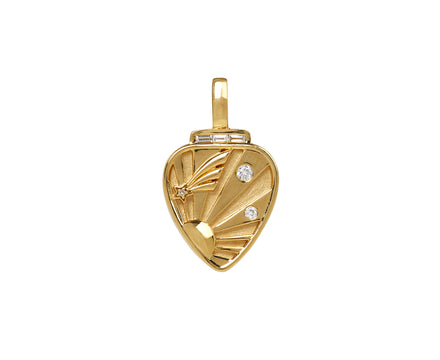 Mini Gold Guitar Pick Pendant ONLY - TWISTonline 