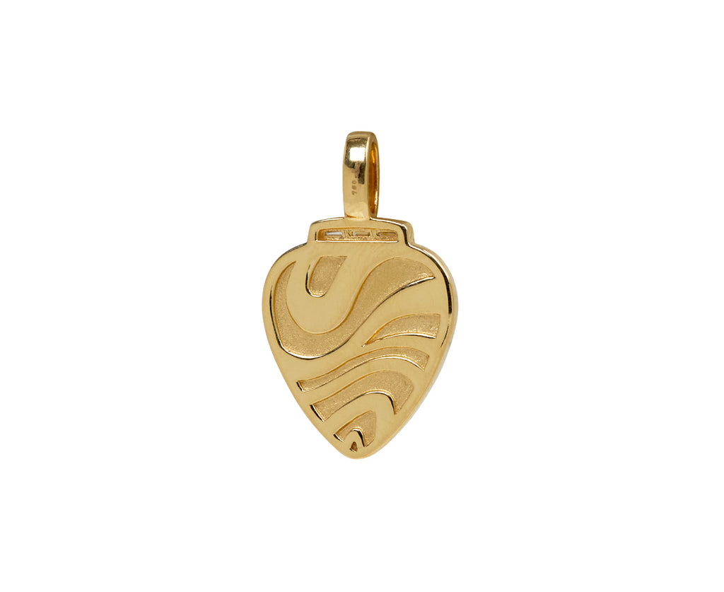 Mini Gold Guitar Pick Pendant ONLY