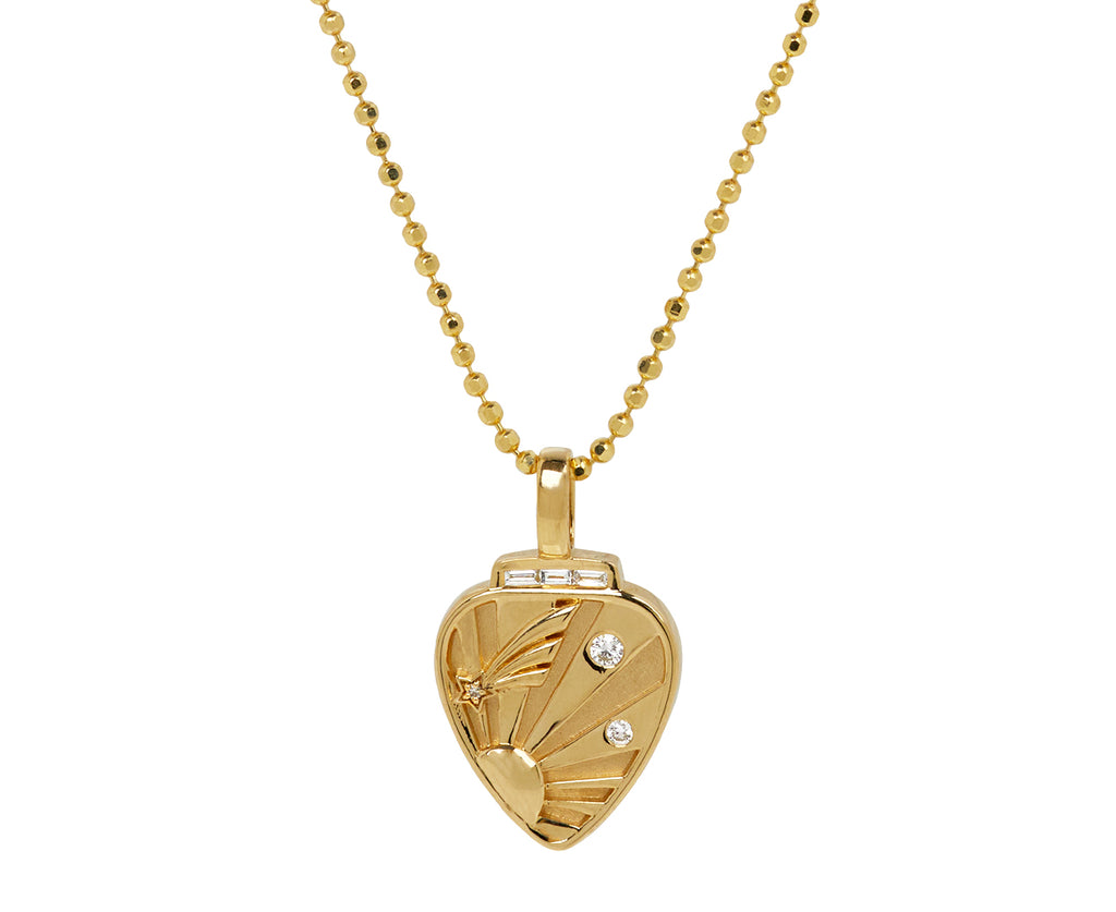 Mini Gold Guitar Pick Pendant ONLY