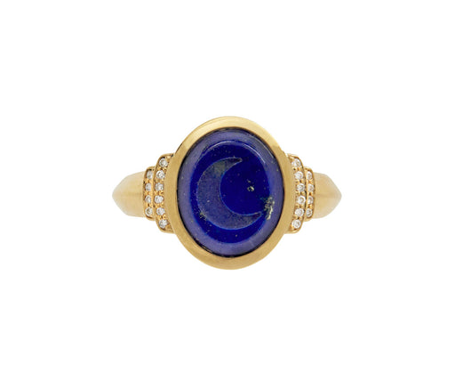 Crescent Lapis Signet Ring