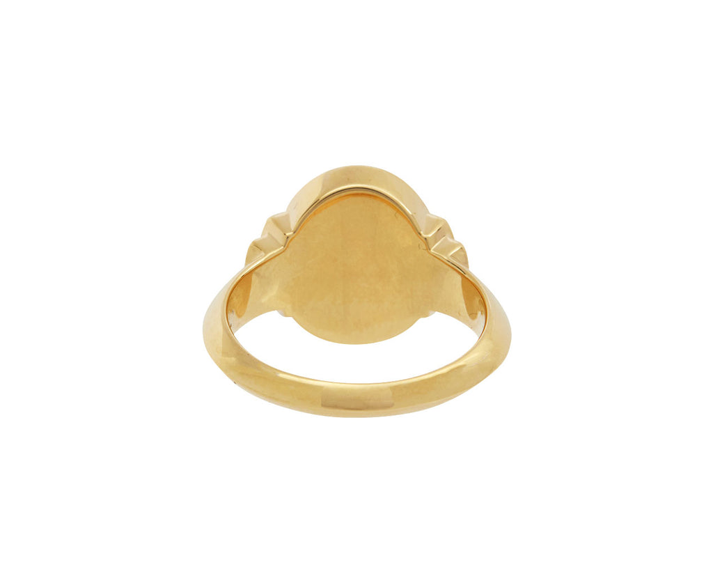 Lightning Bolt Black Onyx Signet Ring